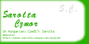 sarolta czmor business card